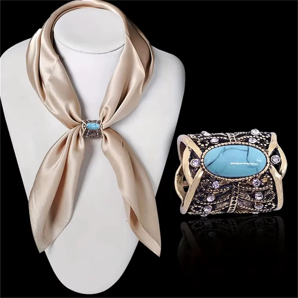Retro Rhinestone Scarf Buckle