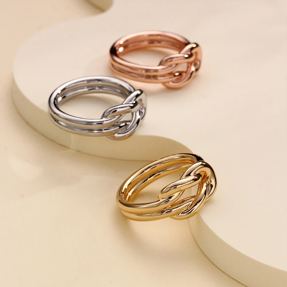 Minimalist Knot Scarf Ring - Image 3