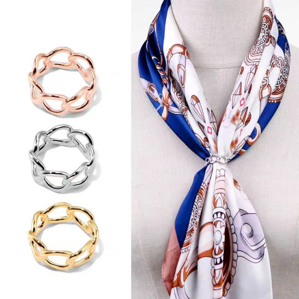 Metal Silk Scarf Ring