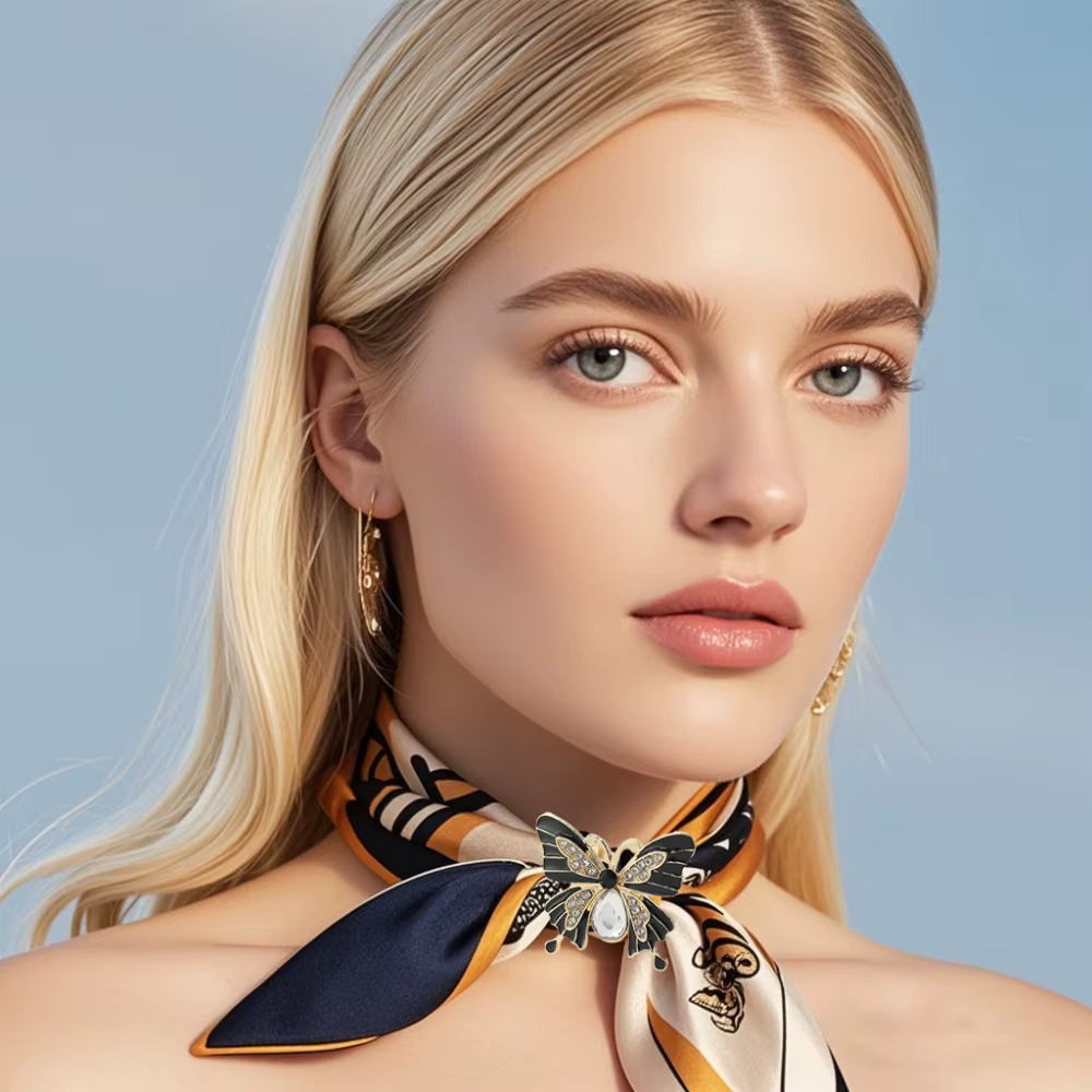 Butterfly Scarf Buckle Ring