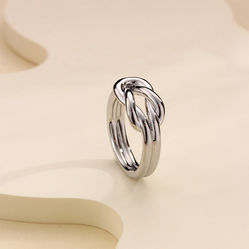 Minimalist Knot Scarf Ring - Image 6