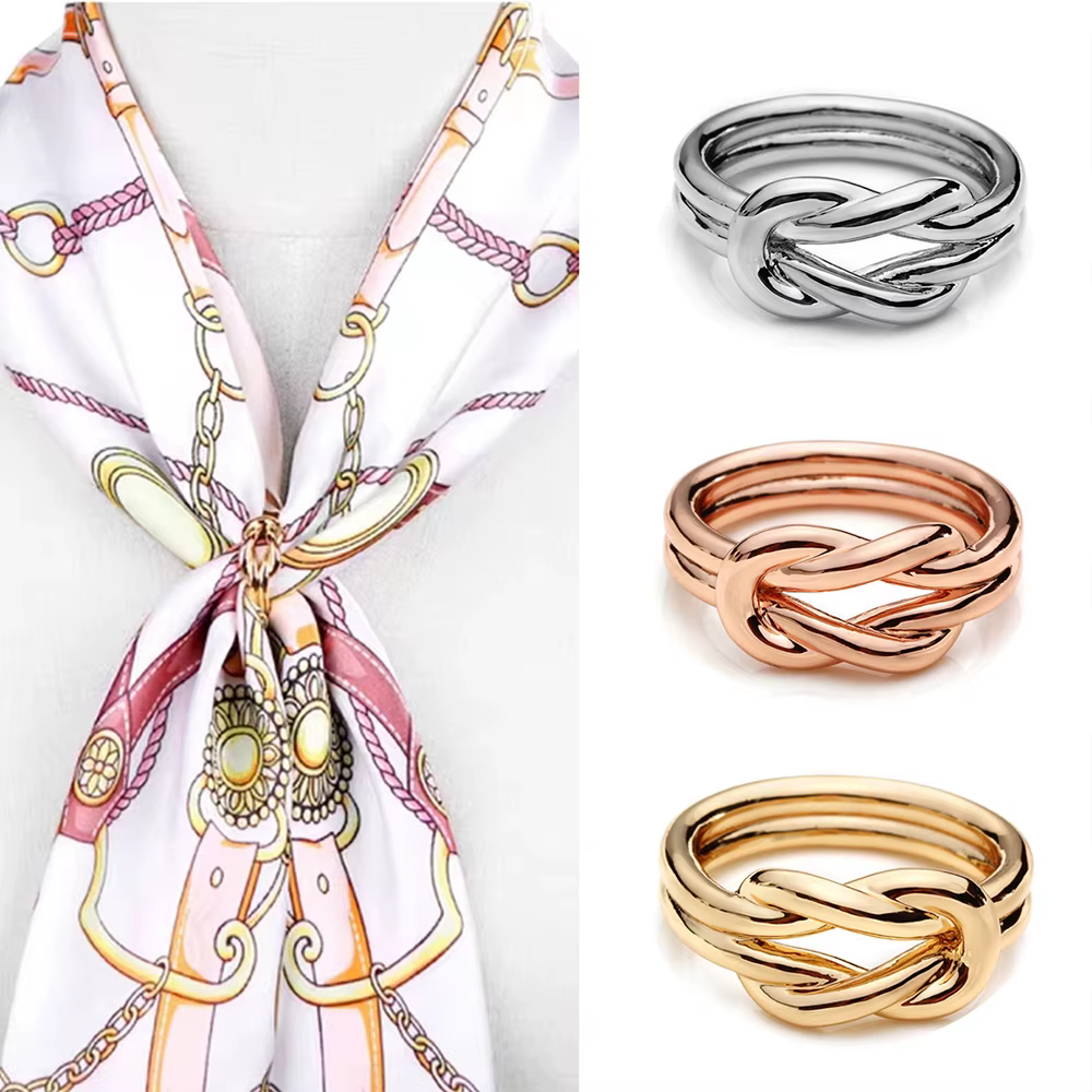 Minimalist Knot Scarf Ring